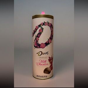 Dove Milk Chocolate Truffles Empty Collectible Tin, Valentine's Day Pink
